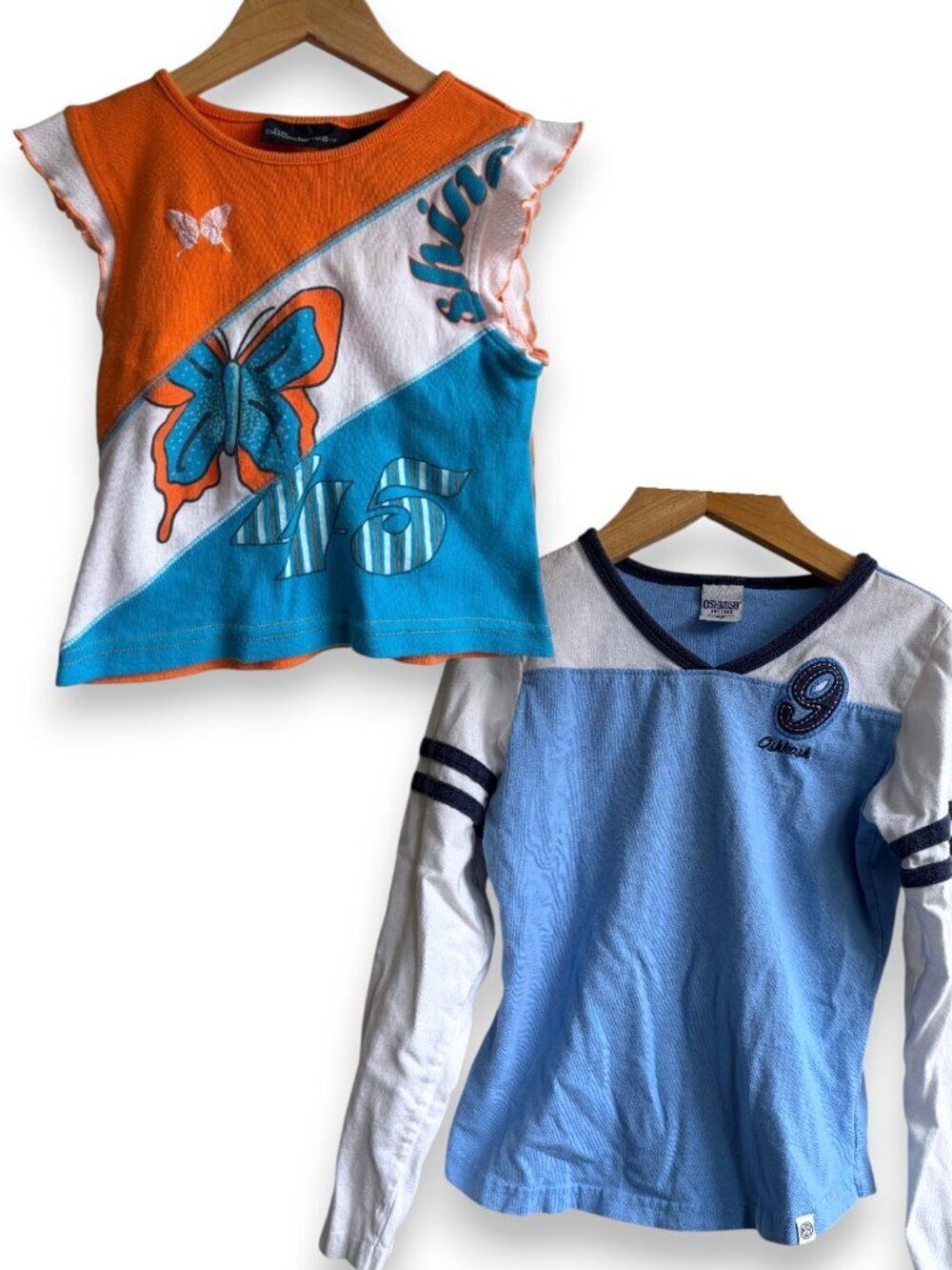 Y2K Vintage Butterfly Graphic Baby Tee Shirts Girls Size 6